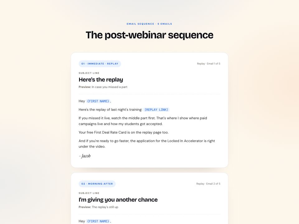 Post-webinar preview