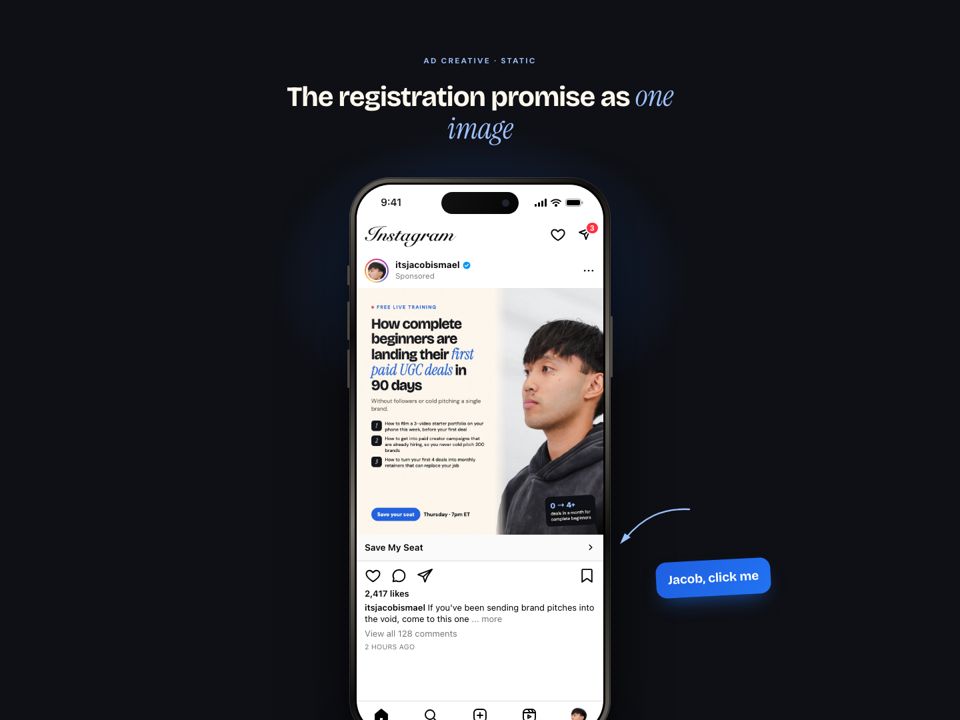 Static ad preview