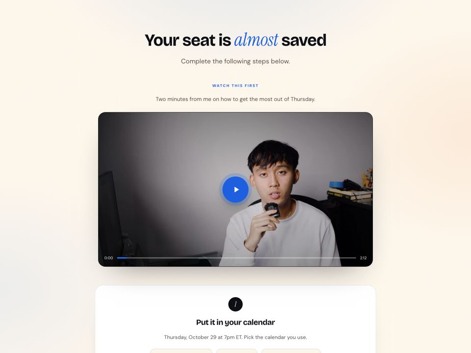 Thank-you page preview